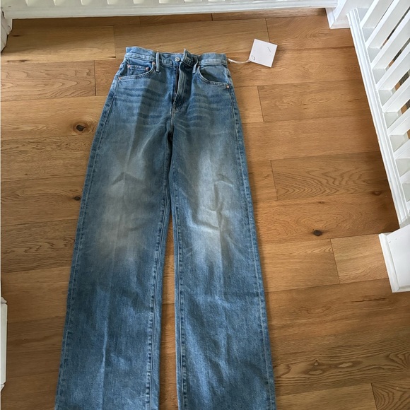Mother The Lasso Sneak Wide Leg Denim BNWT - Picture 5 of 8